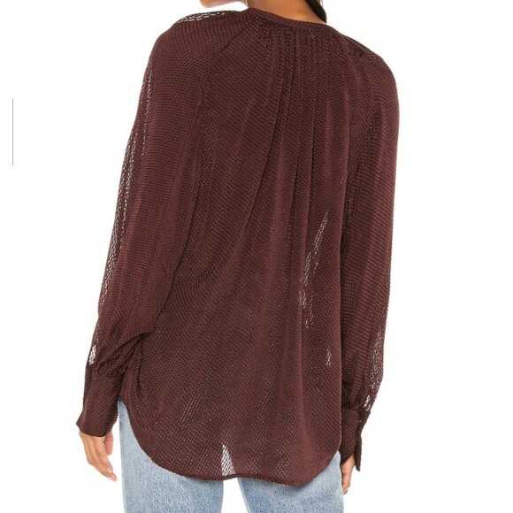 Equipment Femme Corbette Blouse in Aubergine Bis Silk Button Up Fil Coupe Top M - Picture 2 of 12